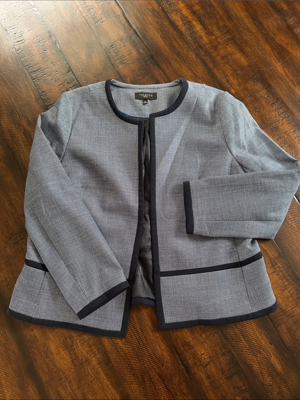 Talbots Navy Trim Jacket